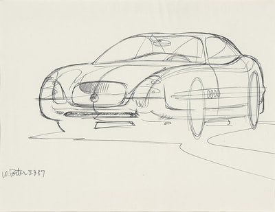 Sketch by Bill Porter, Chief Designer Buick 1 Studio, Exterior Production.